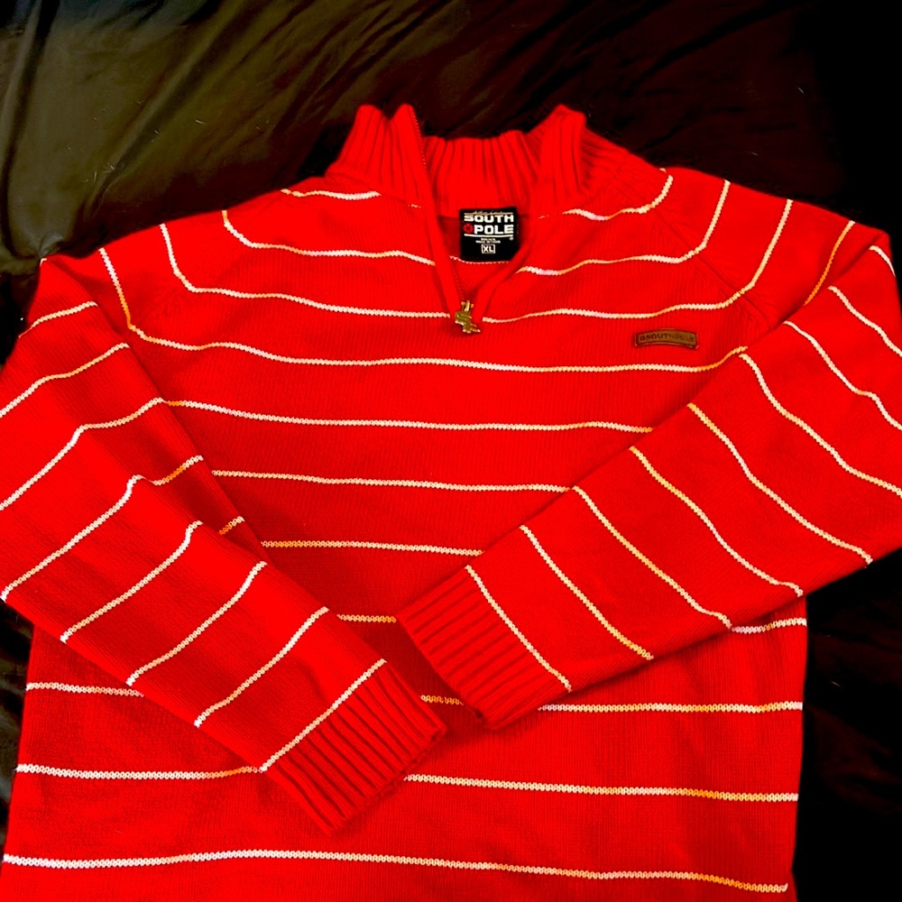South Pole striped pullover sweater